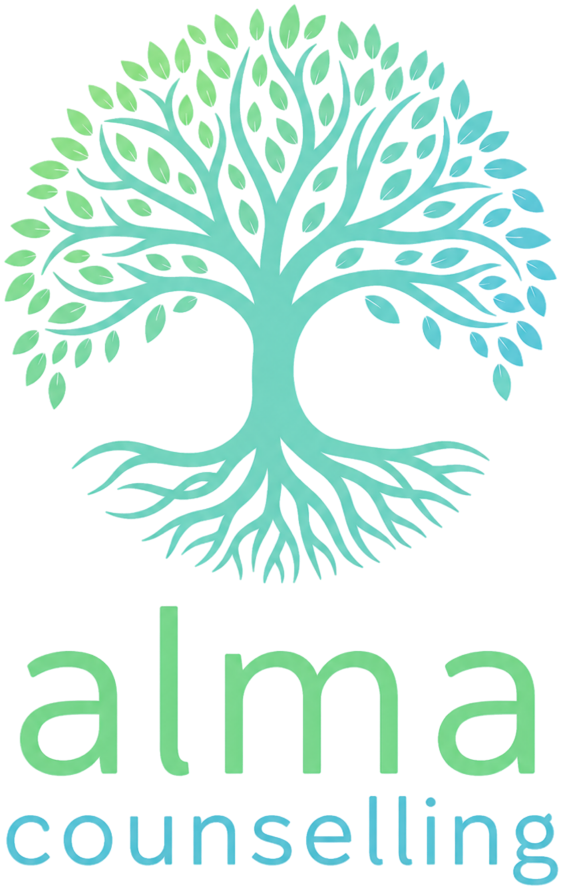 Alma Counselling logo featuring a tree symbol